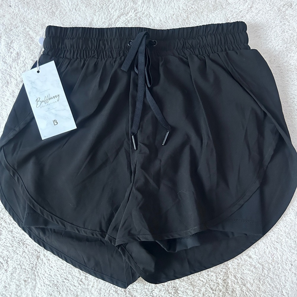 Buffbunny Collection Breezeful Mid Rise 2-1 Shorts size XS Lined Black NWT